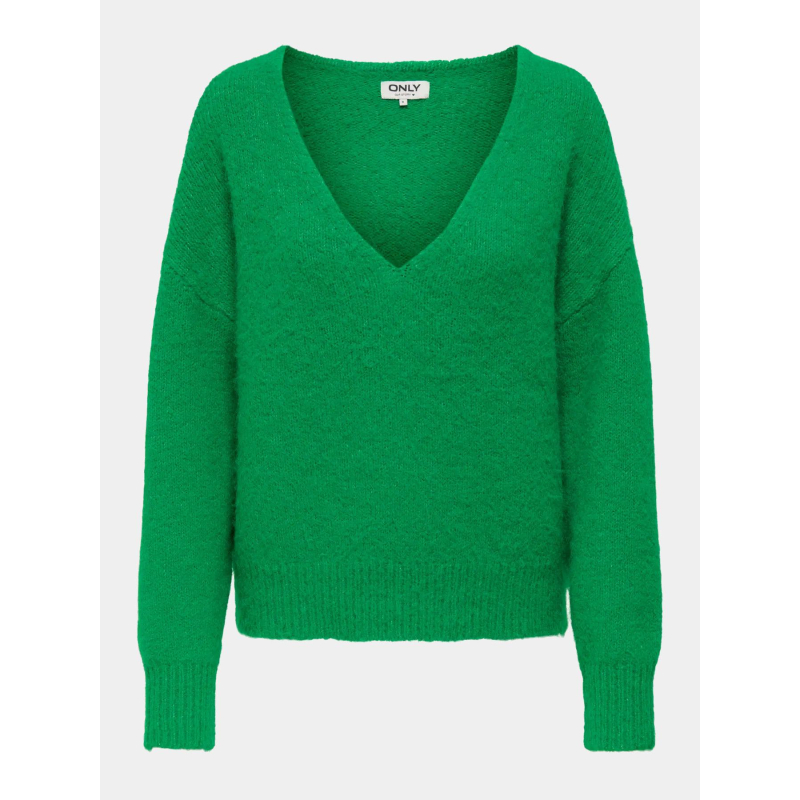 Pull col v maggie vert femme - Only