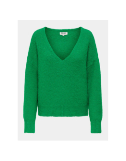 Pull col v maggie vert femme - Only