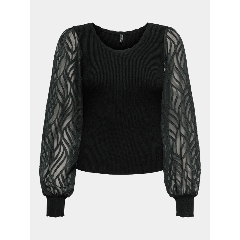 Pull côtelé julie noir femme - Only