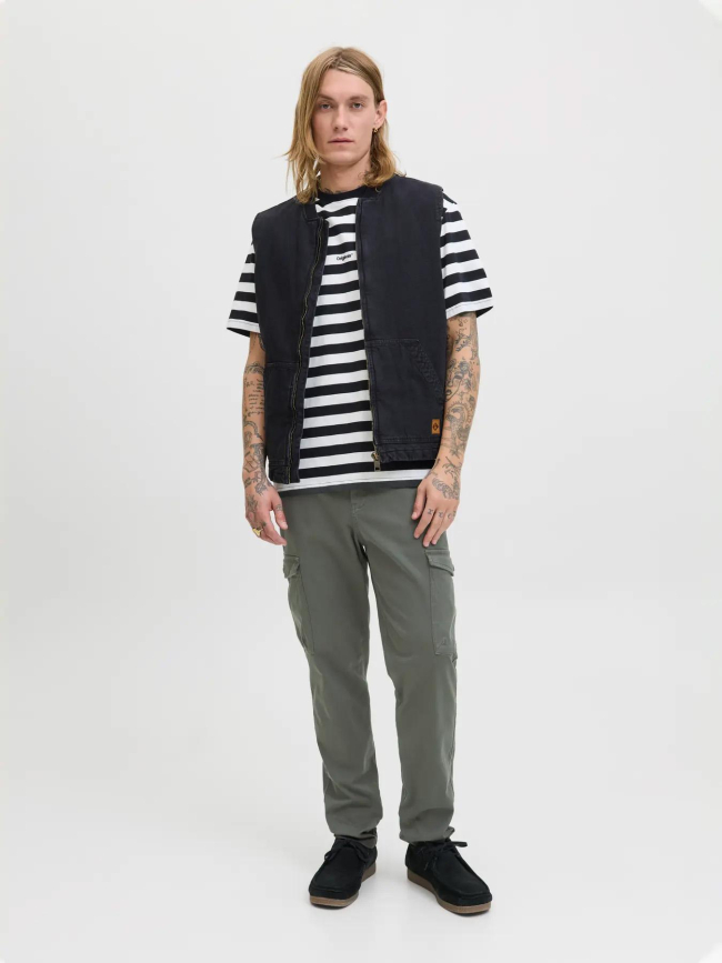 Pantalon cargo jpstace arthur kaki homme - Jack & Jones