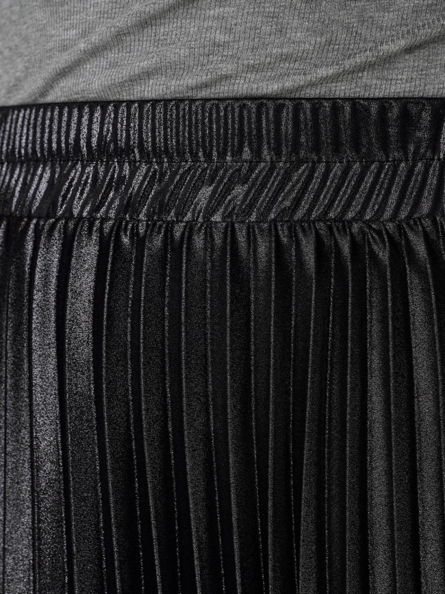 Jupe plissée brillante lyon noir femme - Only