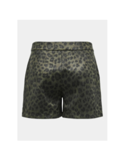 Short suédine léopard moon kaki femme - Only