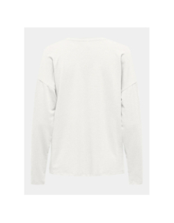 Top rayé manches longues harrie beige femme - Only