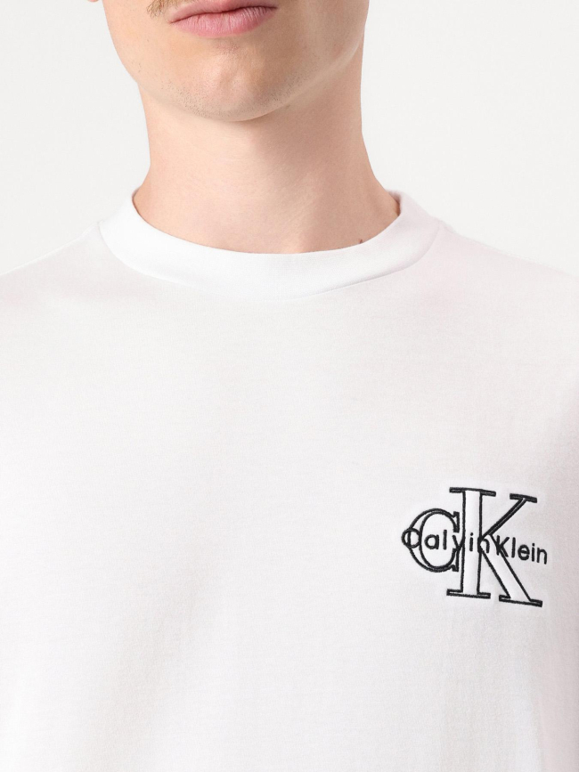 T-shirt seasonal monologo blanc homme - Calvin Klein Jeans