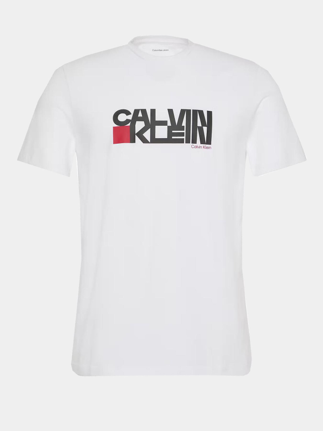 T-shirt 30s redbox graphic logo blanc homme - Calvin Klein Jeans