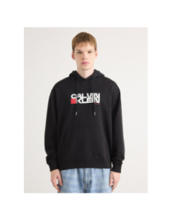 Sweat à capuche redbox noir homme - Calvin Klein Jeans