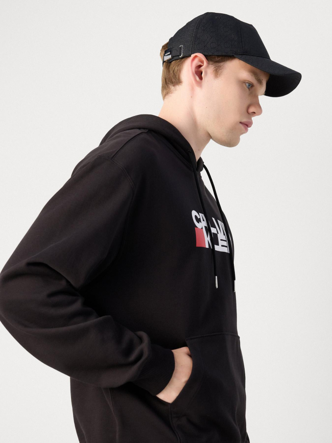 Sweat à capuche redbox noir homme - Calvin Klein Jeans
