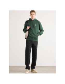 Sweat à capuche terry badge vert homme - Calvin Klein Jeans