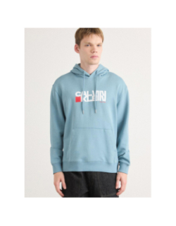 Sweat à capuche redbox bleu homme - Calvin Klein Jeans
