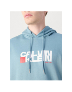 Sweat à capuche redbox bleu homme - Calvin Klein Jeans