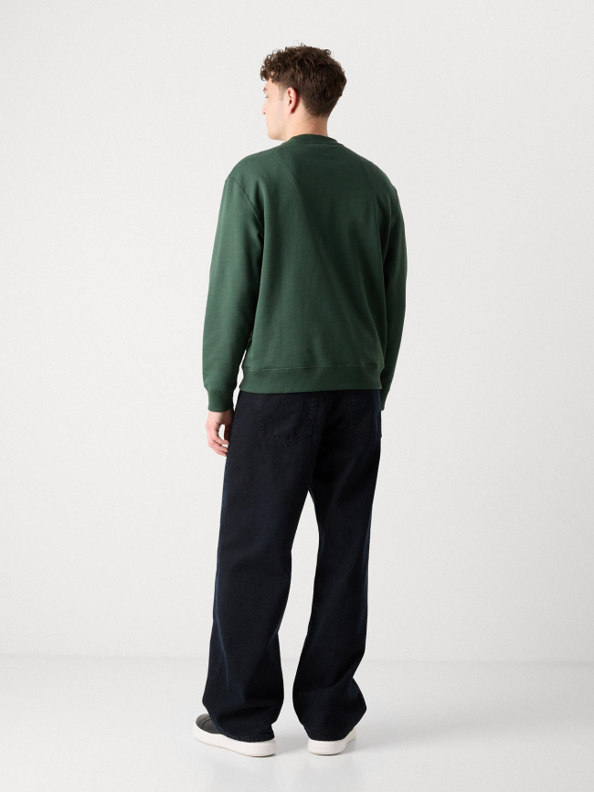 Sweatshirt terry badge vert homme - Calvin Klein Jeans
