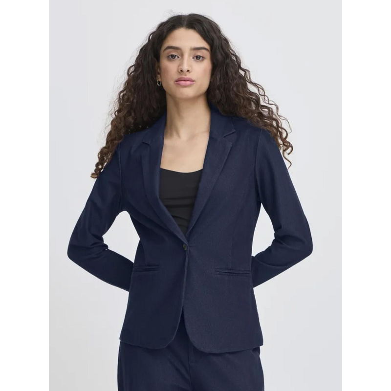 Veste blazer denim kate bleu femme - Ichi