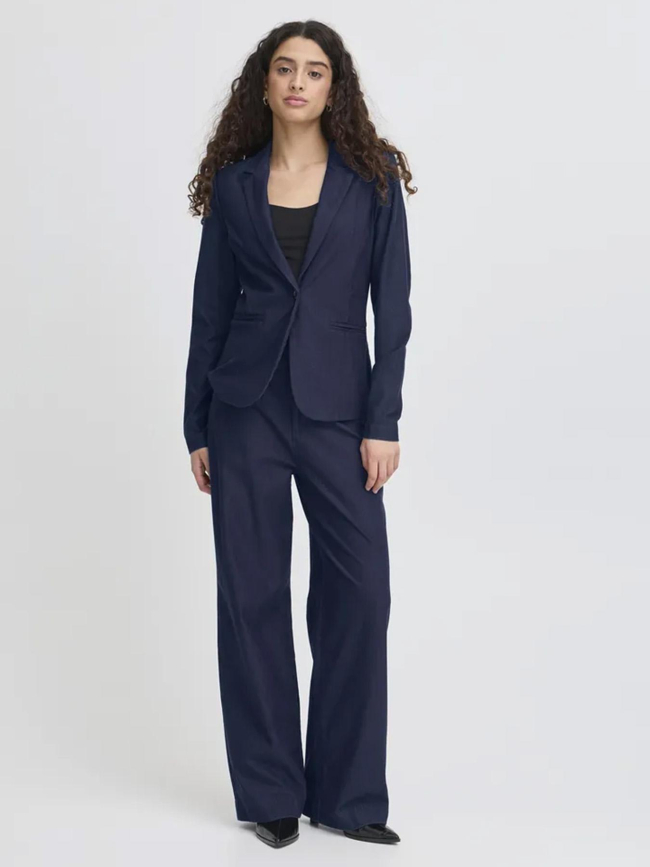 Veste blazer denim kate bleu femme - Ichi
