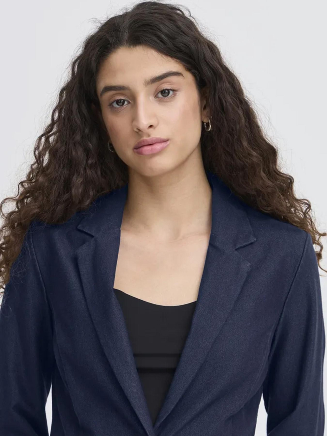 Veste blazer denim kate bleu femme - Ichi