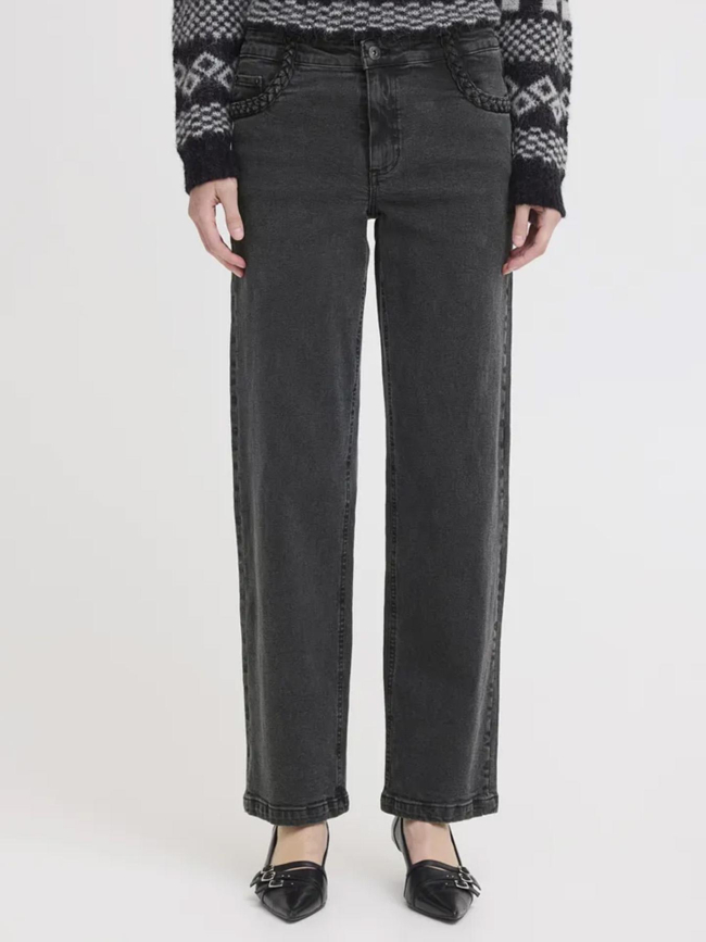 Jean droit nolia gris anthracite femme - Ichi