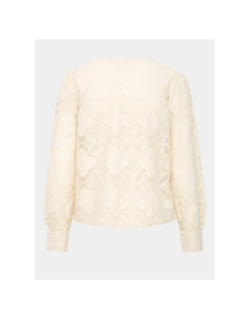 Chemisier dentelle ihylovi beige femme - Ichi