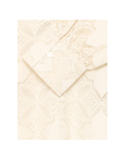 Chemisier dentelle ihylovi beige femme - Ichi