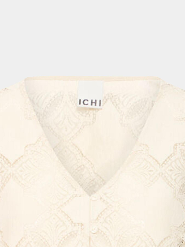 Chemisier dentelle ihylovi beige femme - Ichi