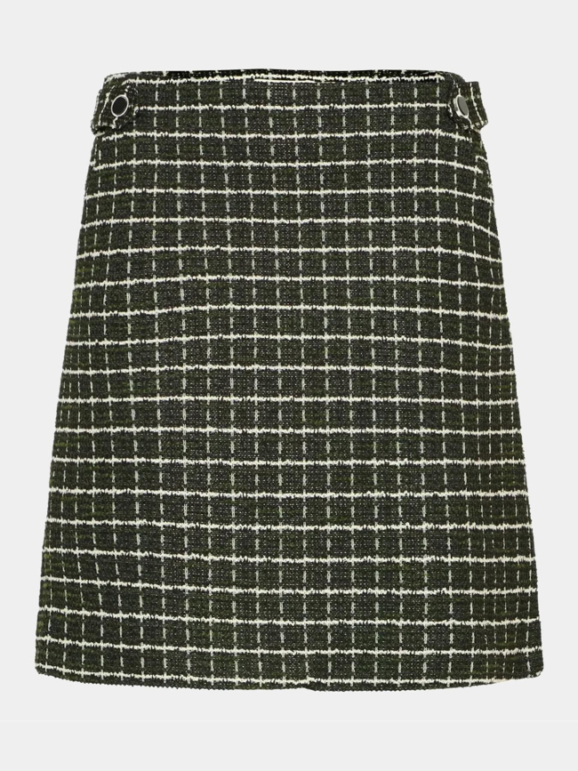 Jupe droite carreaux kate vert femme - Ichi