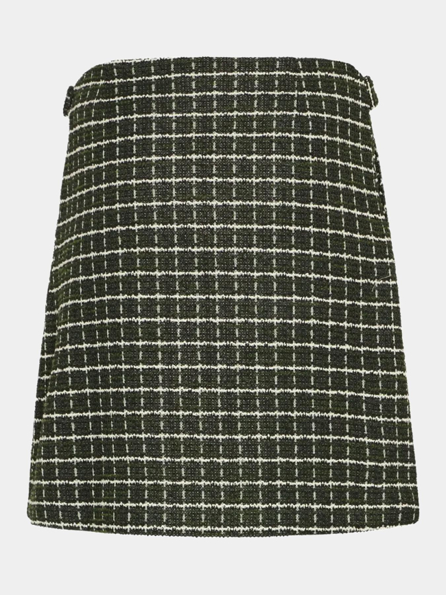 Jupe droite carreaux kate vert femme - Ichi