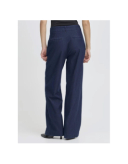 Jean large kate denim bleu marine femme - Ichi