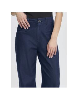 Jean large kate denim bleu marine femme - Ichi