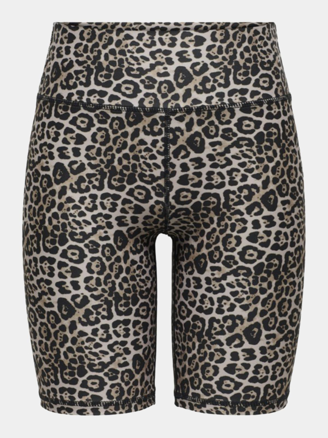 Short cycliste léopard jam 2 aleo marron femme - Only Play