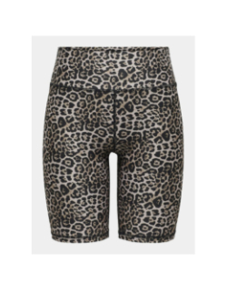 Short cycliste léopard jam 2 aleo marron femme - Only Play