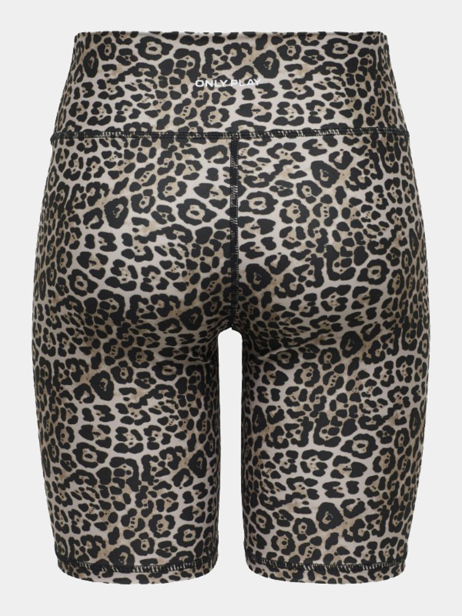 Short cycliste léopard jam 2 aleo marron femme - Only Play