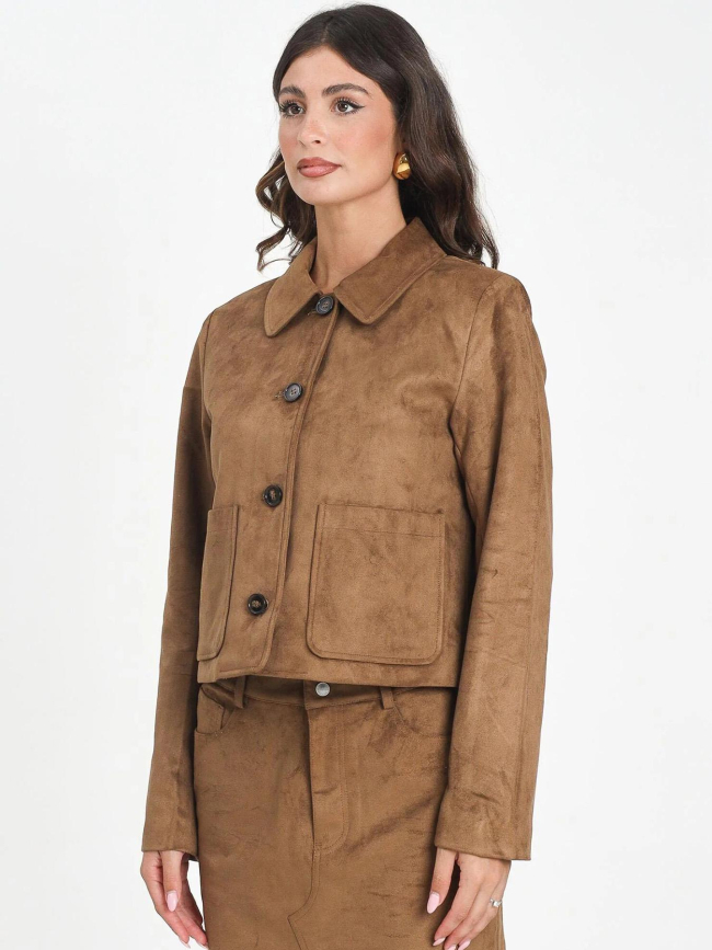 Veste suédine tulip marron femme - Only