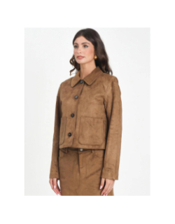 Veste suédine tulip marron femme - Only