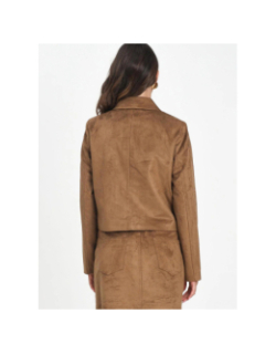 Veste suédine tulip marron femme - Only