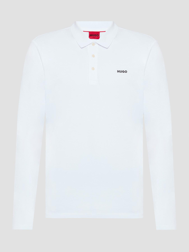Polo uni donoslong blanc homme - Hugo