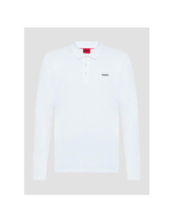 Polo uni donoslong blanc homme - Hugo