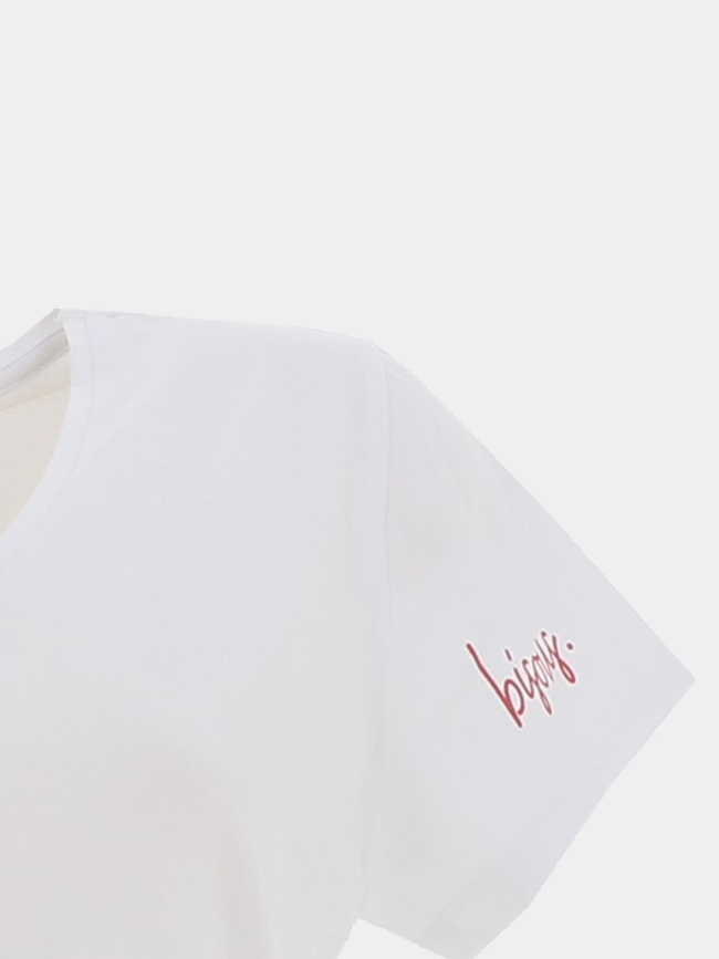 T-shirt uni serima bisous blanc femme - Pieces