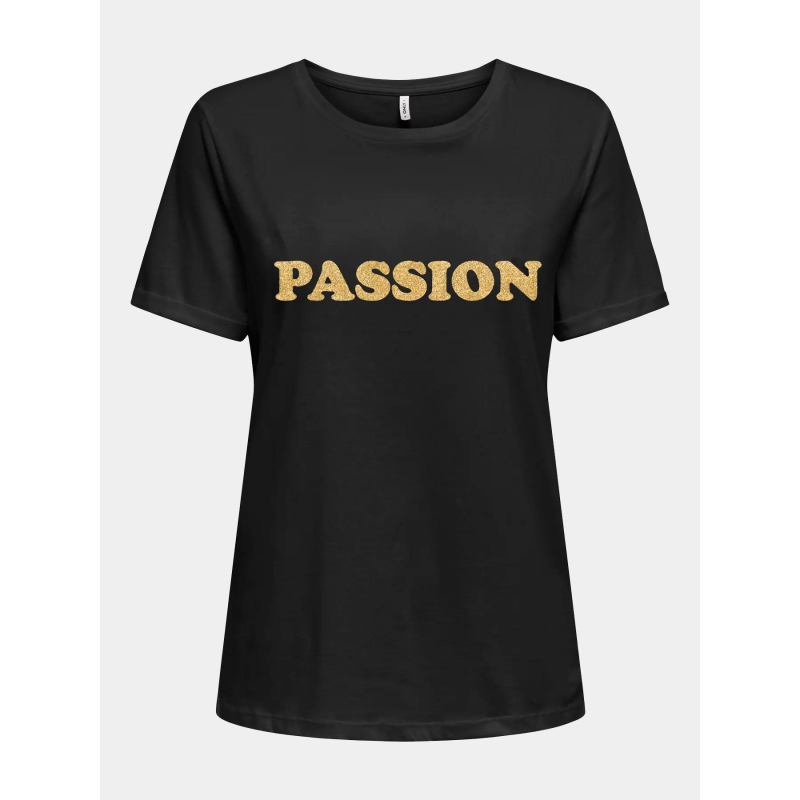 T-shirt passion olive paillette noir femme - Only