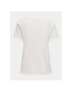 T-shirt magic paillette olive blanc femme - Only