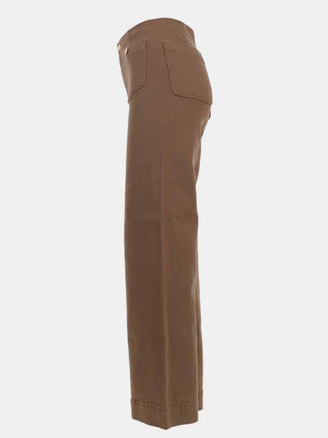 Jean large taille haute madeline marron femme - Only