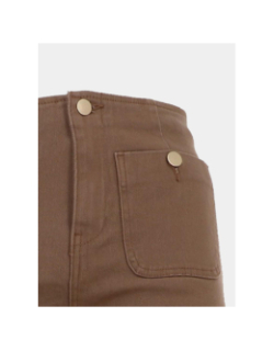 Jean large taille haute madeline marron femme - Only