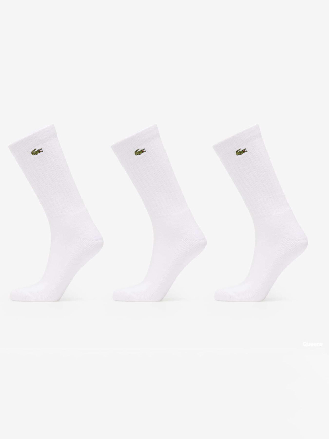 3 paires de chausettes hautes performance blanc - Lacoste