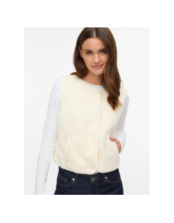 Veste sans manche teddy gilly blanc femme - Vero Moda