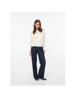 Veste sans manche teddy gilly blanc femme - Vero Moda
