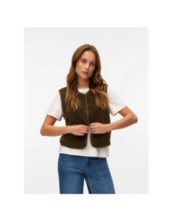 Veste sans manche teddy gilly kaki femme - Vero Moda
