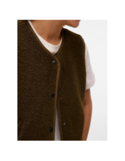 Veste sans manche teddy gilly kaki femme - Vero Moda