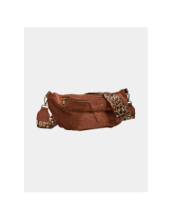Sac banane velours côtelé nenny marron femme - Pieces