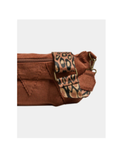 Sac banane velours côtelé nenny marron femme - Pieces