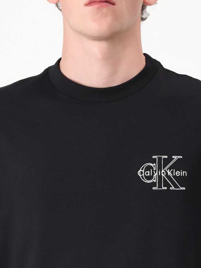 T-shirt seasonal monologo noir homme - Calvin Klein Jeans
