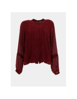 Chemisier melia dobby bordeaux femme - Only