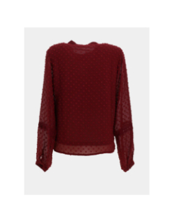 Chemisier melia dobby bordeaux femme - Only