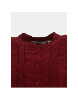Chemisier melia dobby bordeaux femme - Only